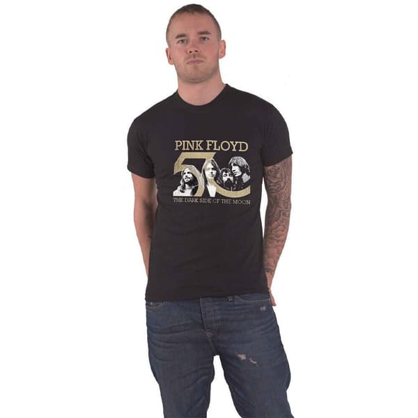 Pink Floyd Unisex Adult 50th Band Logo T-Shirt