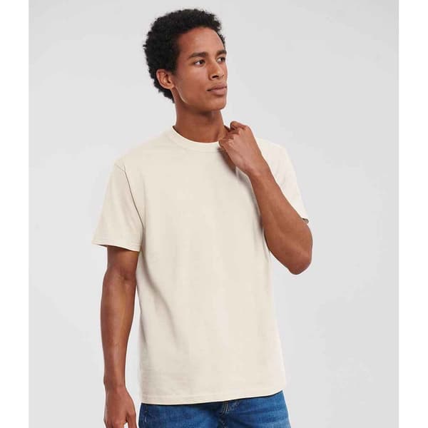 Russell Klassisk T-shirt i ringspunnen bomull för män