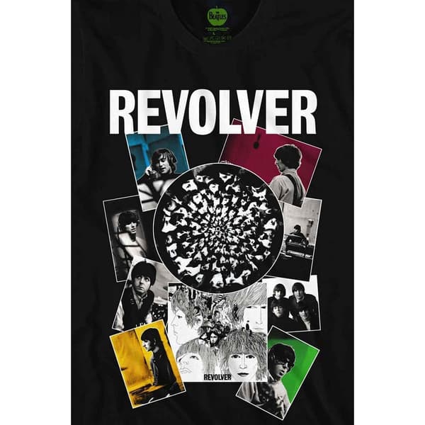 The Beatles Unisex Adult Revolver Montage Cotton T-Shirt