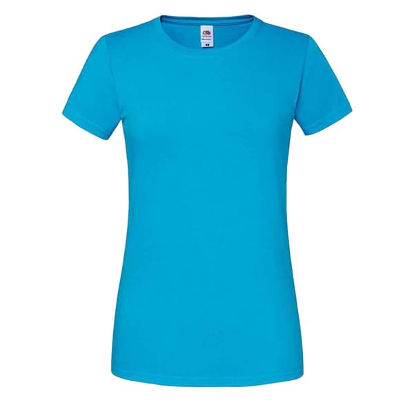 Fruit of the Loom T-shirt i ringspunnen bomull - dam/dam