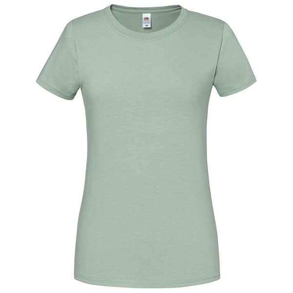 Fruit of the Loom Ikonisk ringspundet bomulds-T-shirt til kvinder/damer