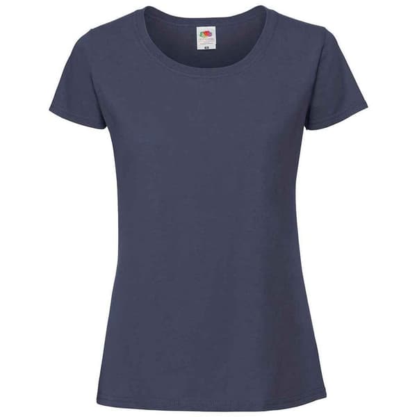 Fruit of the Loom T-shirt i ringspunnen bomull - dam/dam