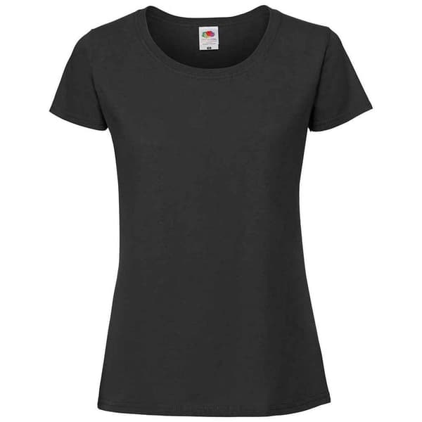 Fruit of the Loom Ikonisk ringspundet bomulds-T-shirt til kvinder/damer