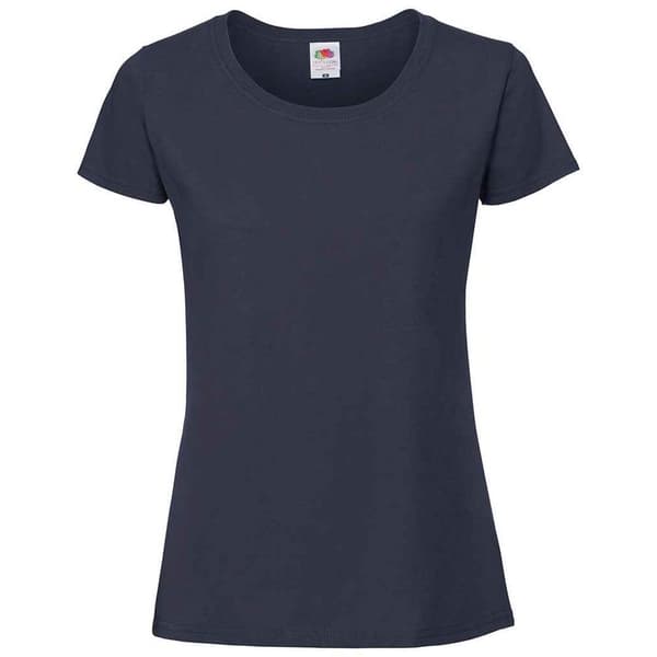 Fruit of the Loom Ikonisk ringspundet bomulds-T-shirt til kvinder/damer