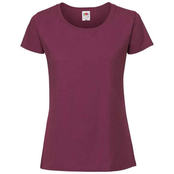 Fruit of the Loom T-shirt i ringspunnen bomull - dam/dam
