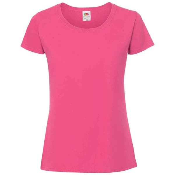 Fruit of the Loom T-shirt i ringspunnen bomull - dam/dam