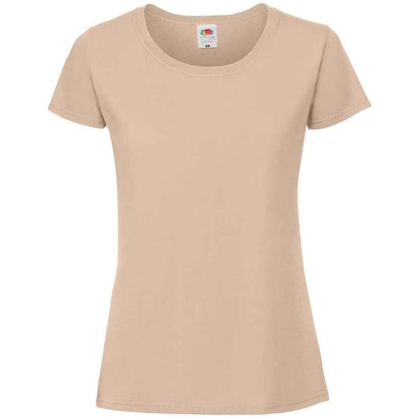 Fruit of the Loom Ikonisk ringspundet bomulds-T-shirt til kvinder/damer