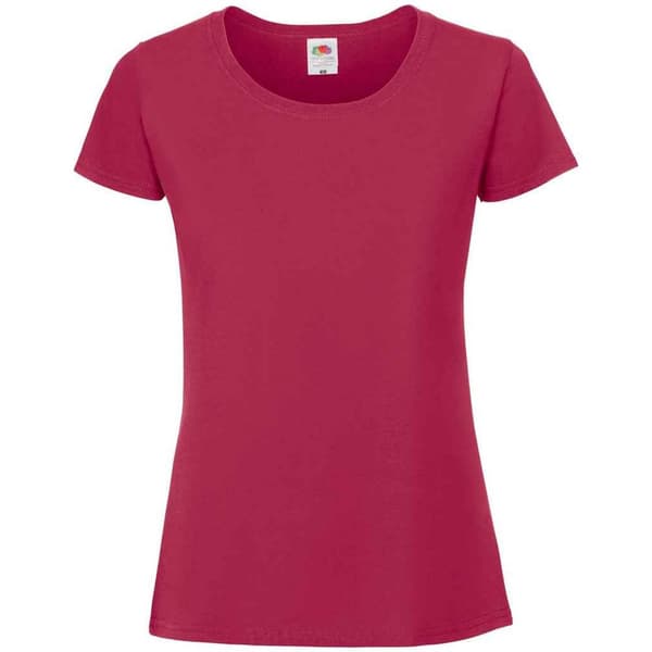 Fruit of the Loom Ikonisk ringspundet bomulds-T-shirt til kvinder/damer