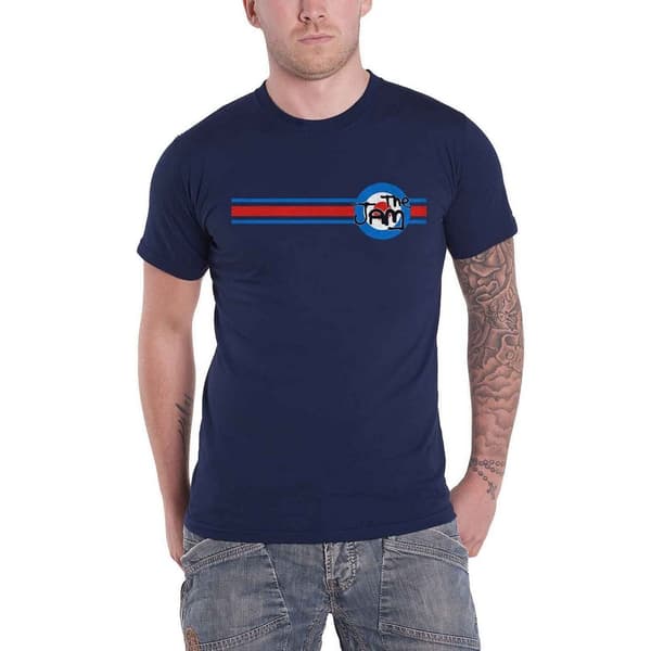 The Jam Unisex vuxen Target stripe bomulls-T-Shirt för vuxna