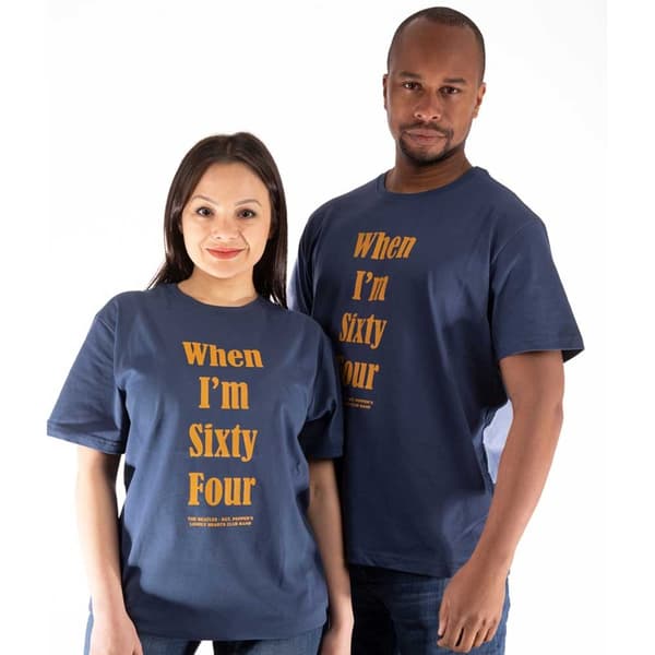 The Beatles Unisex Adult When I´m Sixty Four Back Print Cotton T-Shirt
