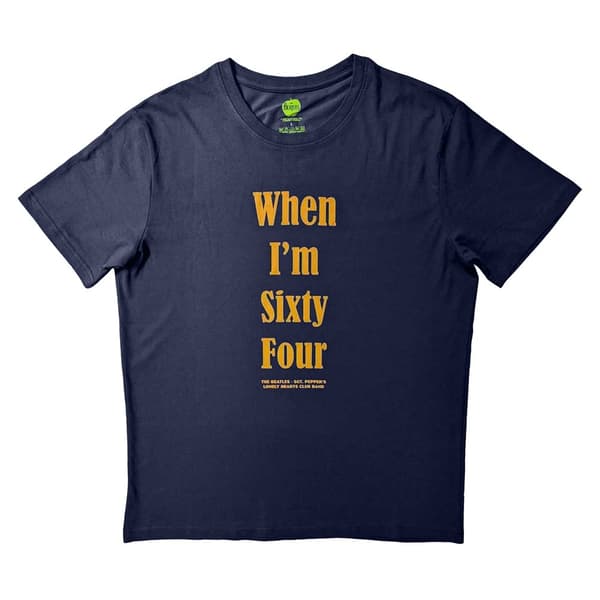 The Beatles Unisex Adult When I´m Sixty Four Back Print Cotton T-Shirt
