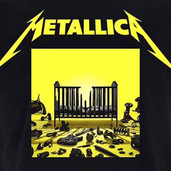 Metallica Unisex T-shirt i bomuld med 72 sæsoner i firkantet form til voksne med rygtryk