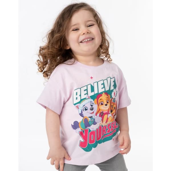 Paw Patrol T-shirt til piger med tro på dig selv (pakke med 2 stk.)