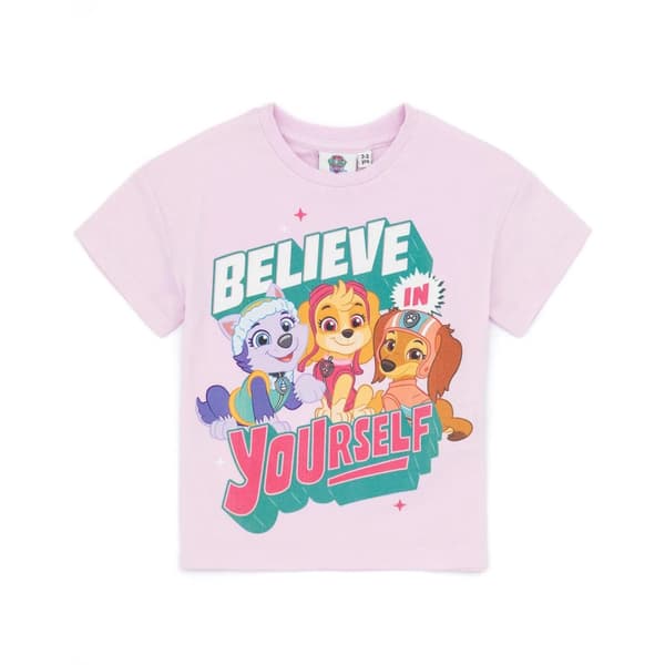 Paw Patrol T-shirt til piger med tro på dig selv (pakke med 2 stk.)