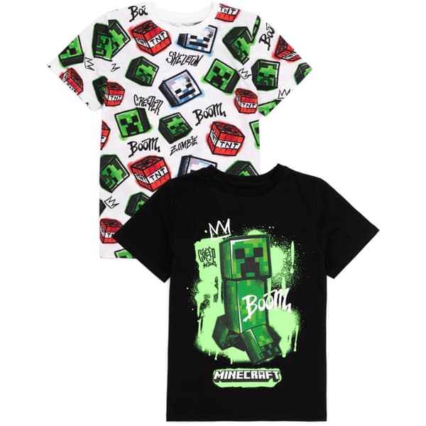 Minecraft Børne/børn Creeper T-shirt (pakke med 2 stk.)