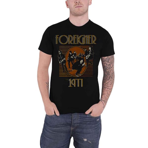 Foreigner Unisex T-Shirt för vuxna Est. 1977