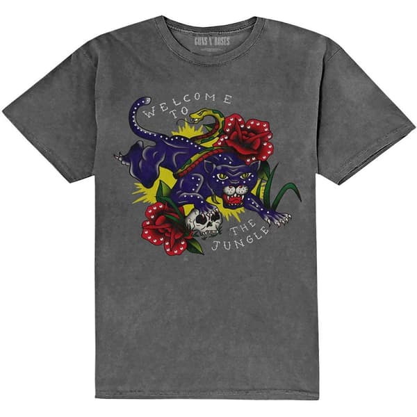 Guns N Roses Unisex Adult Welcome To The Jungle Embellished T-Shirt Grey XXL