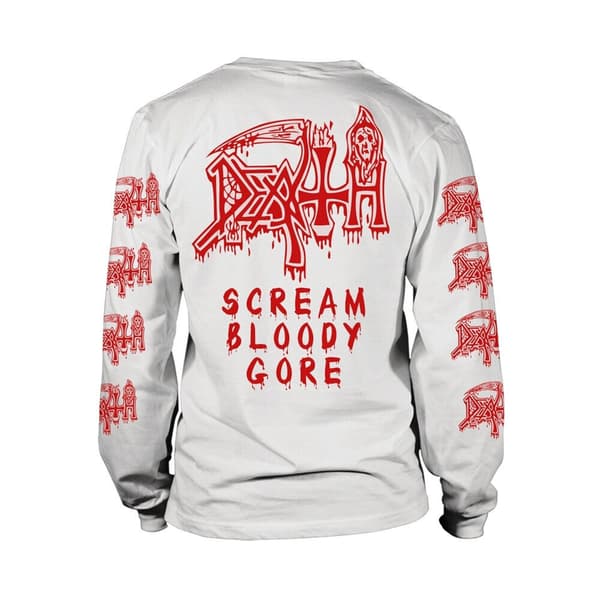 Death Unisex Adult Scream Bloody Gore Long-Sleeved T-Shirt