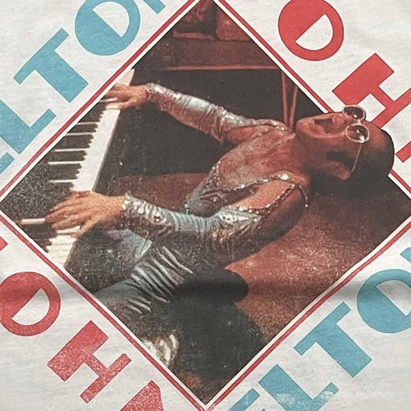 Elton John Unisex T-Shirt för vuxna med ringformade ringar