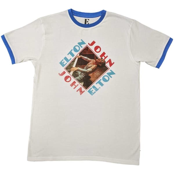 Elton John Unisex T-Shirt för vuxna med ringformade ringar