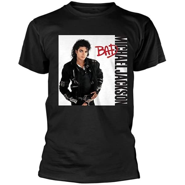 Michael Jackson Unisex Adult Bad Cotton T-Shirt