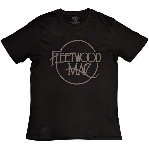 Fleetwood Mac Unisex T-shirt i bomuld med klassisk logo til voksne Black XL