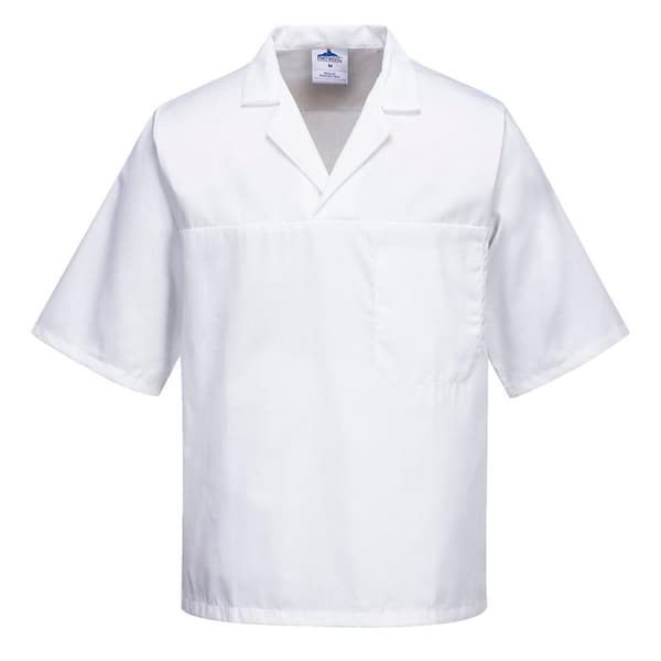 Portwest Unisex Adult Short-Sleeved Baker´s Shirt White S