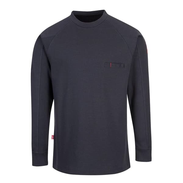 Portwest Flamresistent T-shirt med halsringning för män Navy XXL