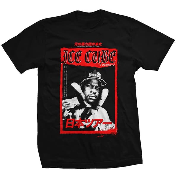 Ice Cube Unisex Adult Kanji Peace Sign Cotton T-Shirt
