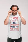 Miniatyrbild 4 av 4: 50 år Födelsedag vit  T-shirt - Vintage Limited edition