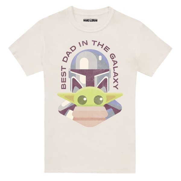 Star Wars: The Mandalorian T-shirt med far og barn til mænd
