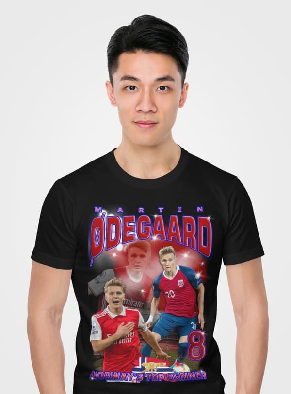 Martin Ødegaard Arsenal Norge spelare svart t-shirt