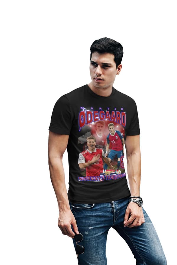 Martin Ødegaard Arsenal Norge spelare svart t-shirt