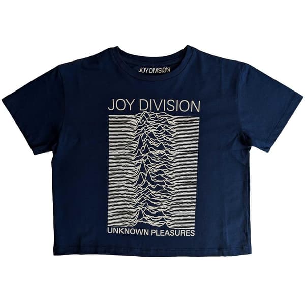 Joy Division Womens/Ladies Unknown Pleasures Crop Top Denim Blue S