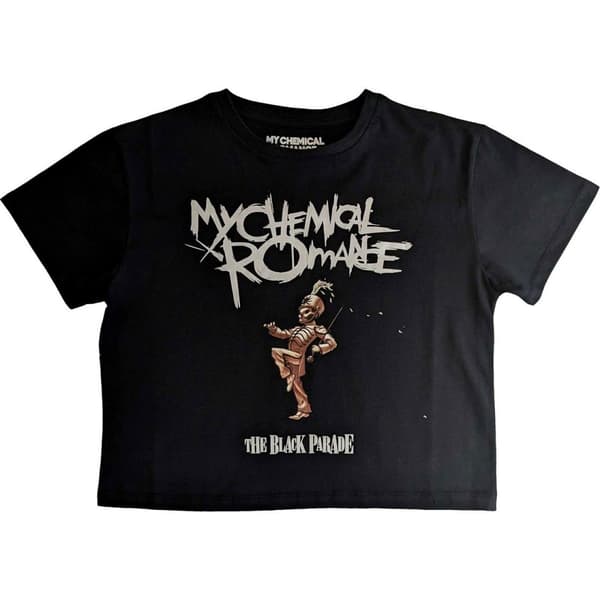 My Chemical Romance Womens/Ladies The Black Parade Crop Top Black XXL