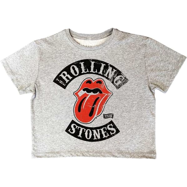 The Rolling Stones Dam/Tjej Tour ´78 Crop Top Grey L