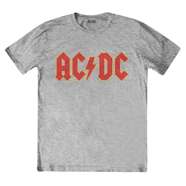 AC/DC T-shirt i lyng med logo til børn