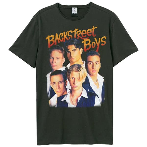 Amplified Unisex Adult Early Days Backstreet Boys T-Shirt Charcoal XS