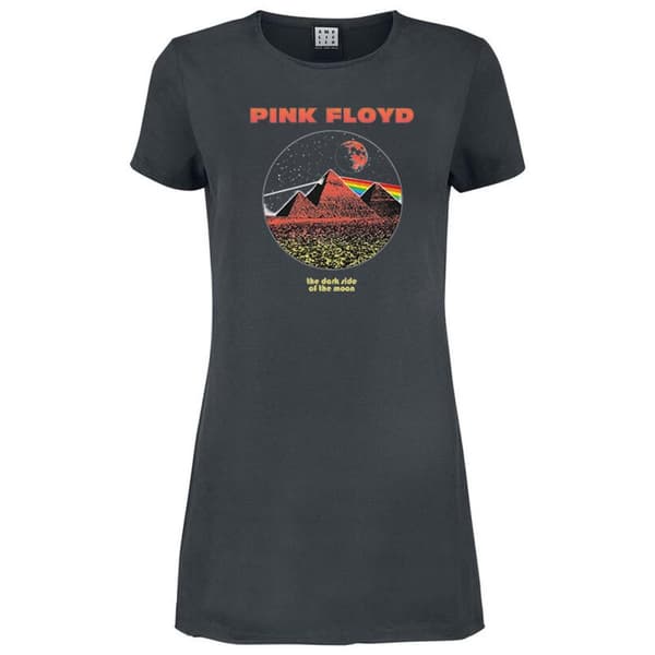 Amplified Womens/Ladies Vintage Pyramids Pink Floyd Shirt Dress Charcoal XL