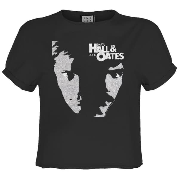 Amplified Womens/Ladies Private Eyes Hall & Oates Crop T-Shirt Charcoal XL