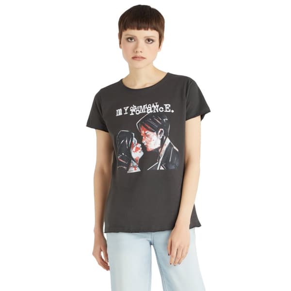 Amplified Dam/Tjej Three Cheers For Sweet Revenge My Chemical Romance T-shirt Charcoal M