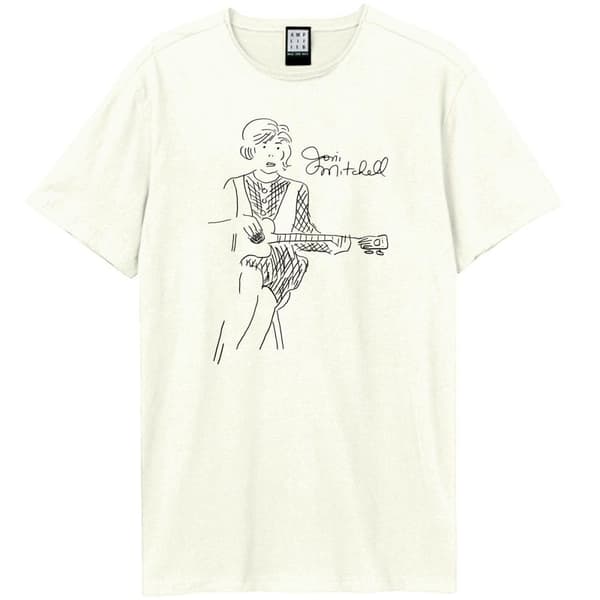 Amplified Unisex vuxen Sketch Mug Joni Mitchell T-shirt
