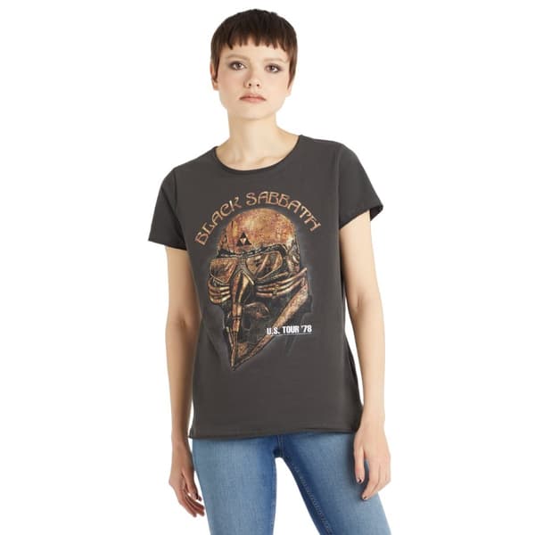 Amplified Womens/Ladies Tour ´78 Black Sabbath T-Shirt Charcoal M