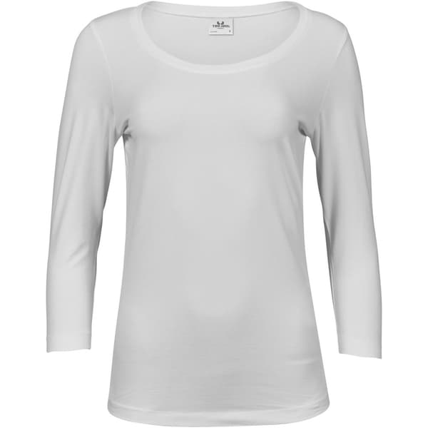 Tee Jays Dame/kvinder T-shirt med strækbare 3/4 ærmer