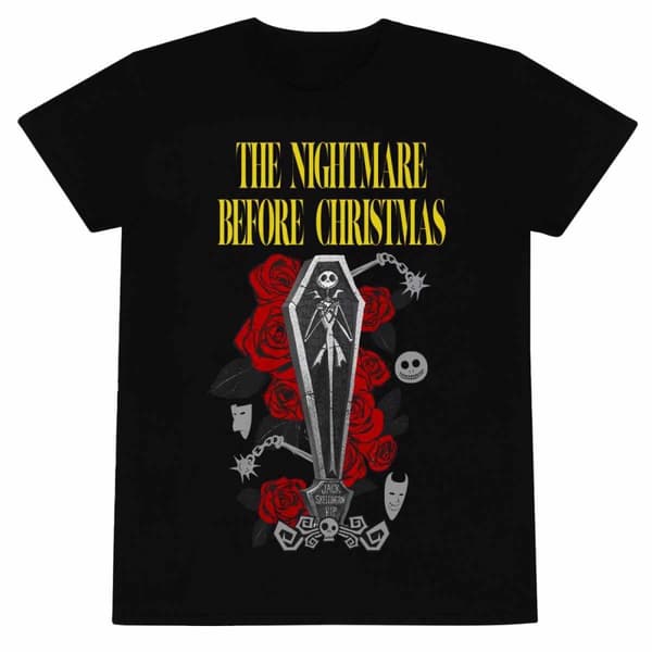 Nightmare Before Christmas Unisex Adult Jack Skellington Coffin T-Shirt