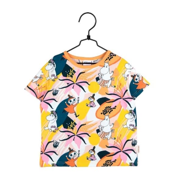 Moomin Sød granatæble t-shirt melon flerfarvet 110