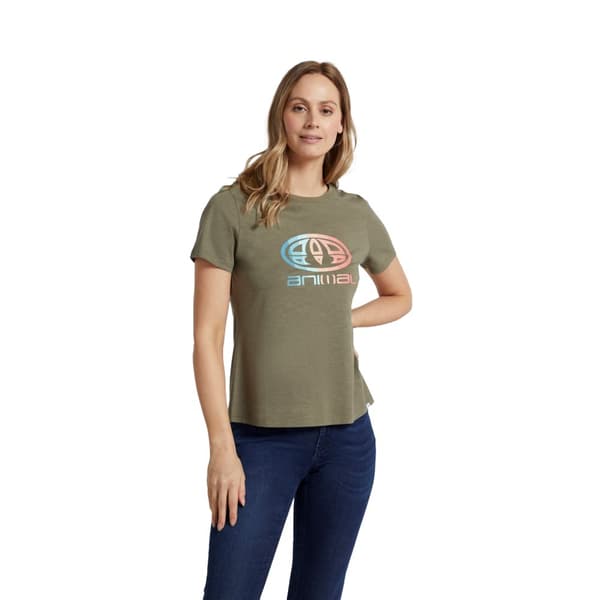 Animal Womens/Ladies Carina Graphic Print Organic Logo T-Shirt