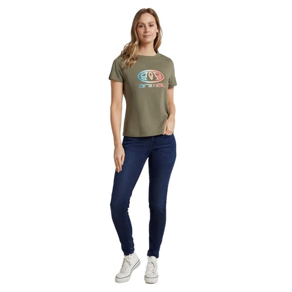 Animal Womens/Ladies Carina Graphic Print Organic Logo T-Shirt