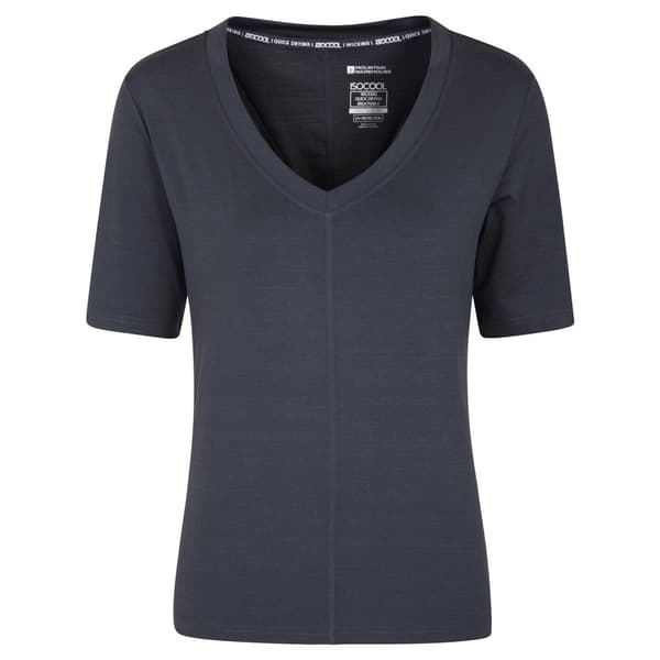 Mountain Warehouse Dam/Tjej Panna T-shirt med V-ringning Black 4 UK