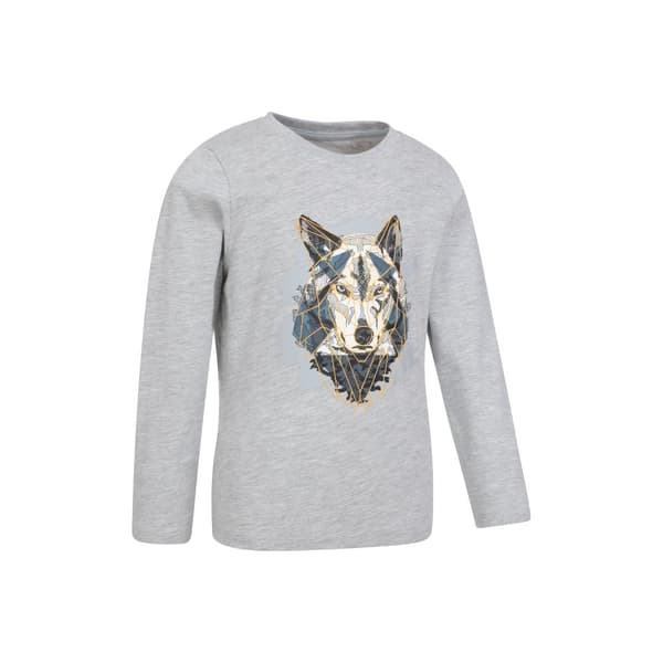 Mountain Warehouse Childrens/Kids Wolf Organic Long-Sleeved T-Shirt